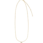 Goldhive-Heart Baguette Diamond Necklace-Blue Ruby Jewellery-Vancouver Canada