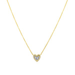 Goldhive-Heart Baguette Diamond Necklace-14k Yellow Gold, Diamond-Blue Ruby Jewellery-Vancouver Canada