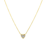 Goldhive-Heart Baguette Diamond Necklace-14k Yellow Gold, Diamond-Blue Ruby Jewellery-Vancouver Canada