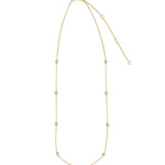 Goldhive-Nine Diamond Station Necklace-Blue Ruby Jewellery-Vancouver Canada