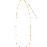 Goldhive-Nine Diamond Station Necklace-Blue Ruby Jewellery-Vancouver Canada