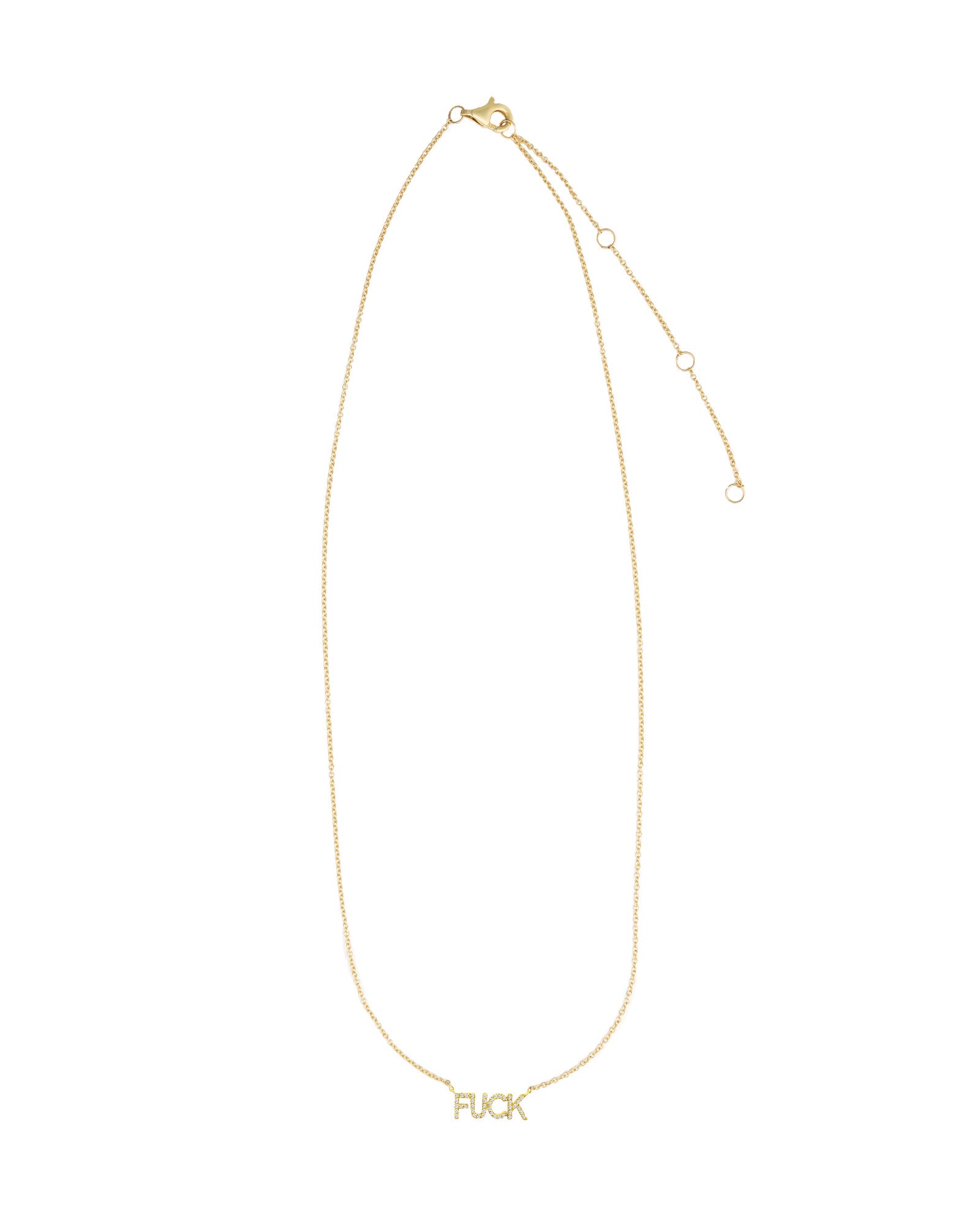Goldhive-F*ck Diamond Necklace-Necklaces-Blue Ruby Jewellery-Vancouver Canada