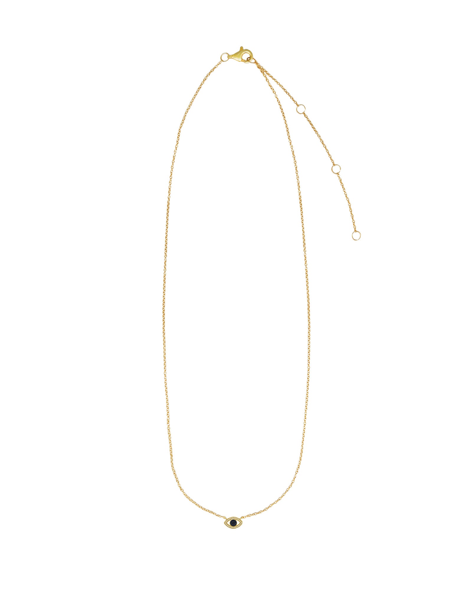 Goldhive-Evil Eye Diamond Necklace-Blue Ruby Jewellery-Vancouver Canada