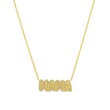 Goldhive-Diamond Mama Necklace-14k Yellow Gold, Diamond-Blue Ruby Jewellery-Vancouver Canada