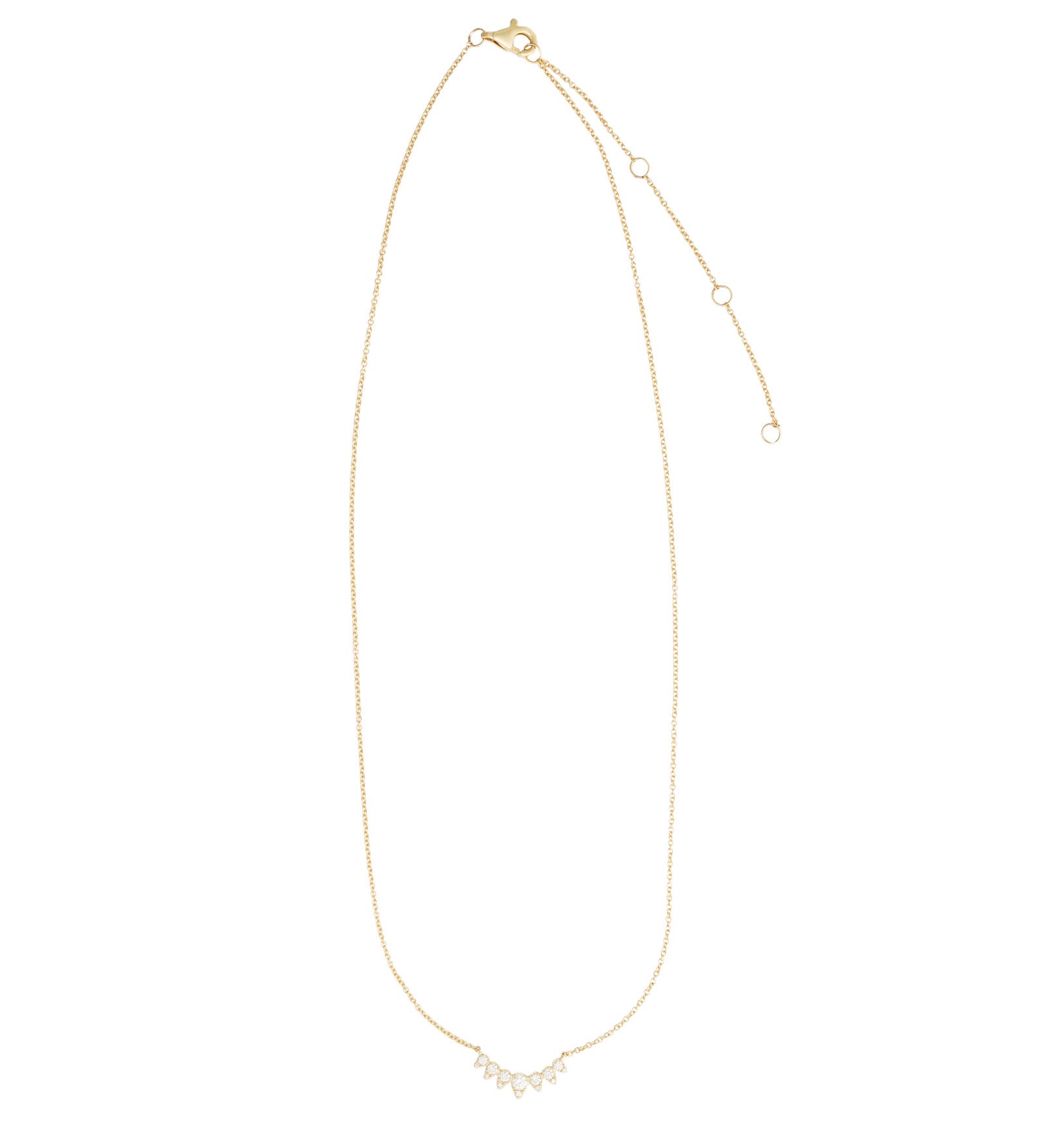 Goldhive-Curved Diamond Necklace-Blue Ruby Jewellery-Vancouver Canada