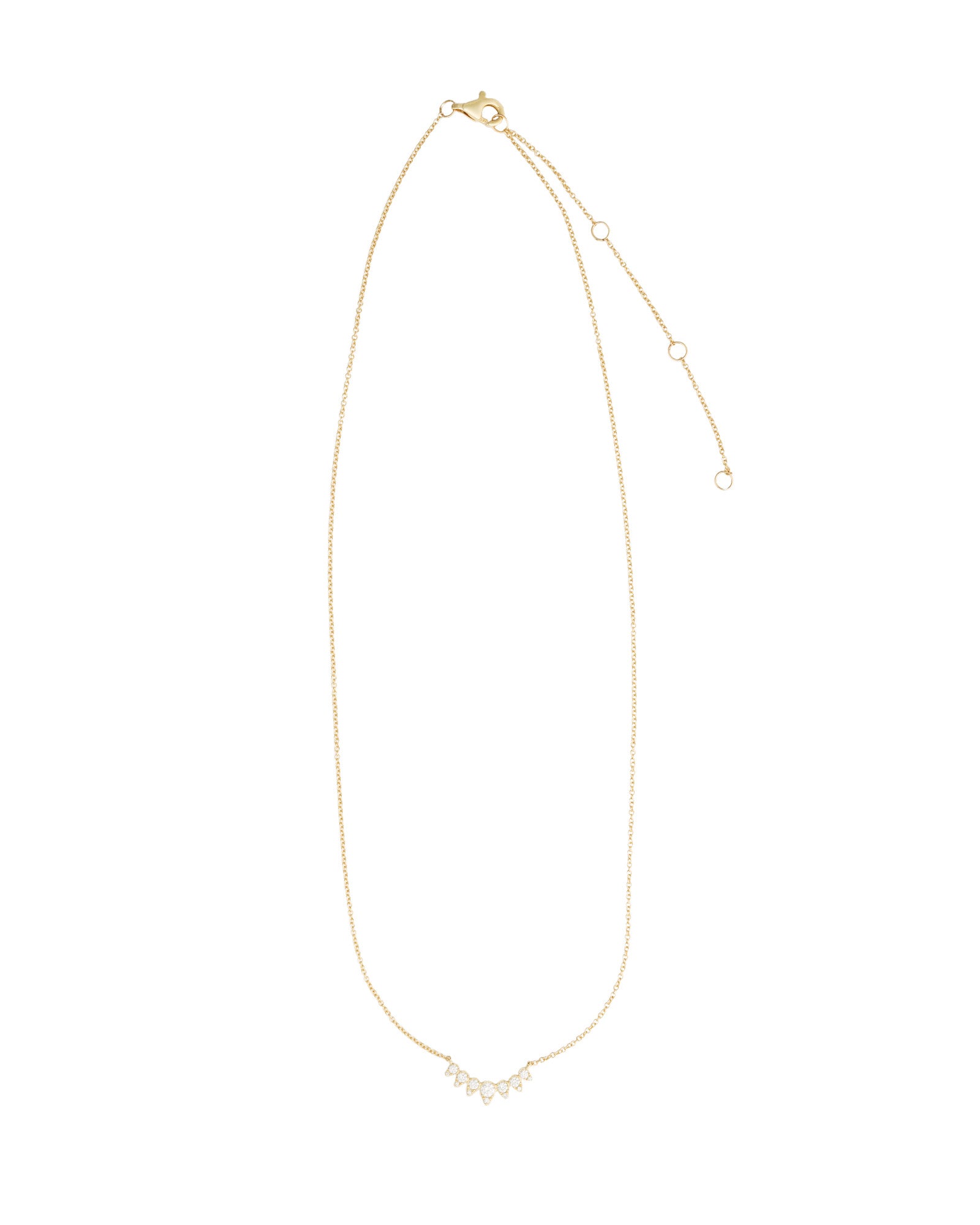 Goldhive-Curved Diamond Necklace-Blue Ruby Jewellery-Vancouver Canada