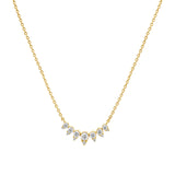 Goldhive-Curved Diamond Necklace-14k Yellow Gold, Diamond-Blue Ruby Jewellery-Vancouver Canada