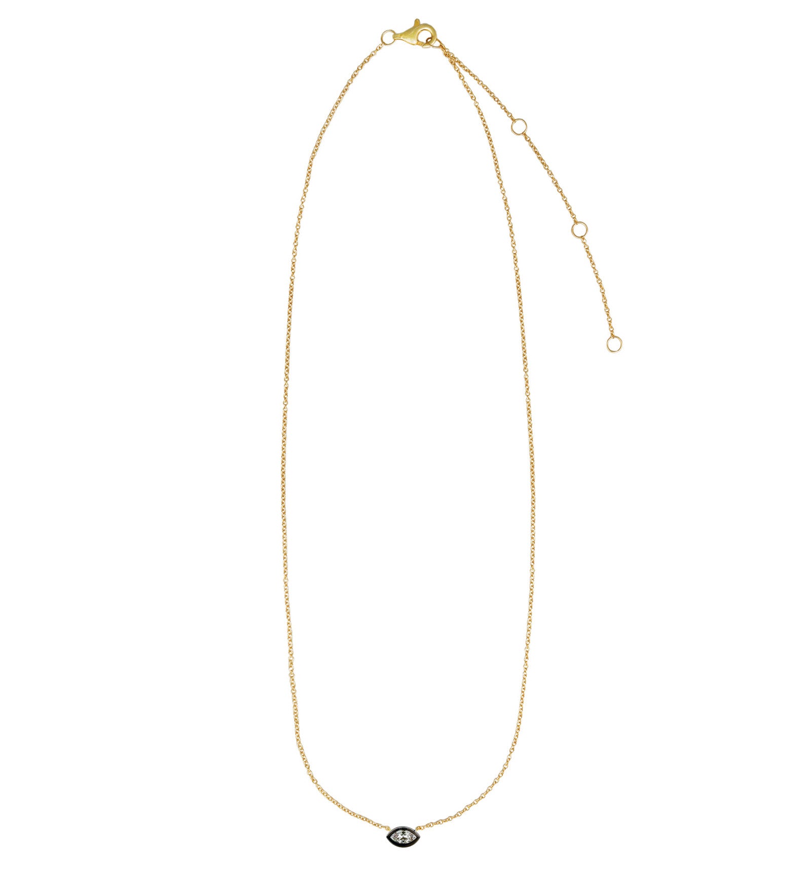 Goldhive-Evil Eye Marquise Necklace-Blue Ruby Jewellery-Vancouver Canada