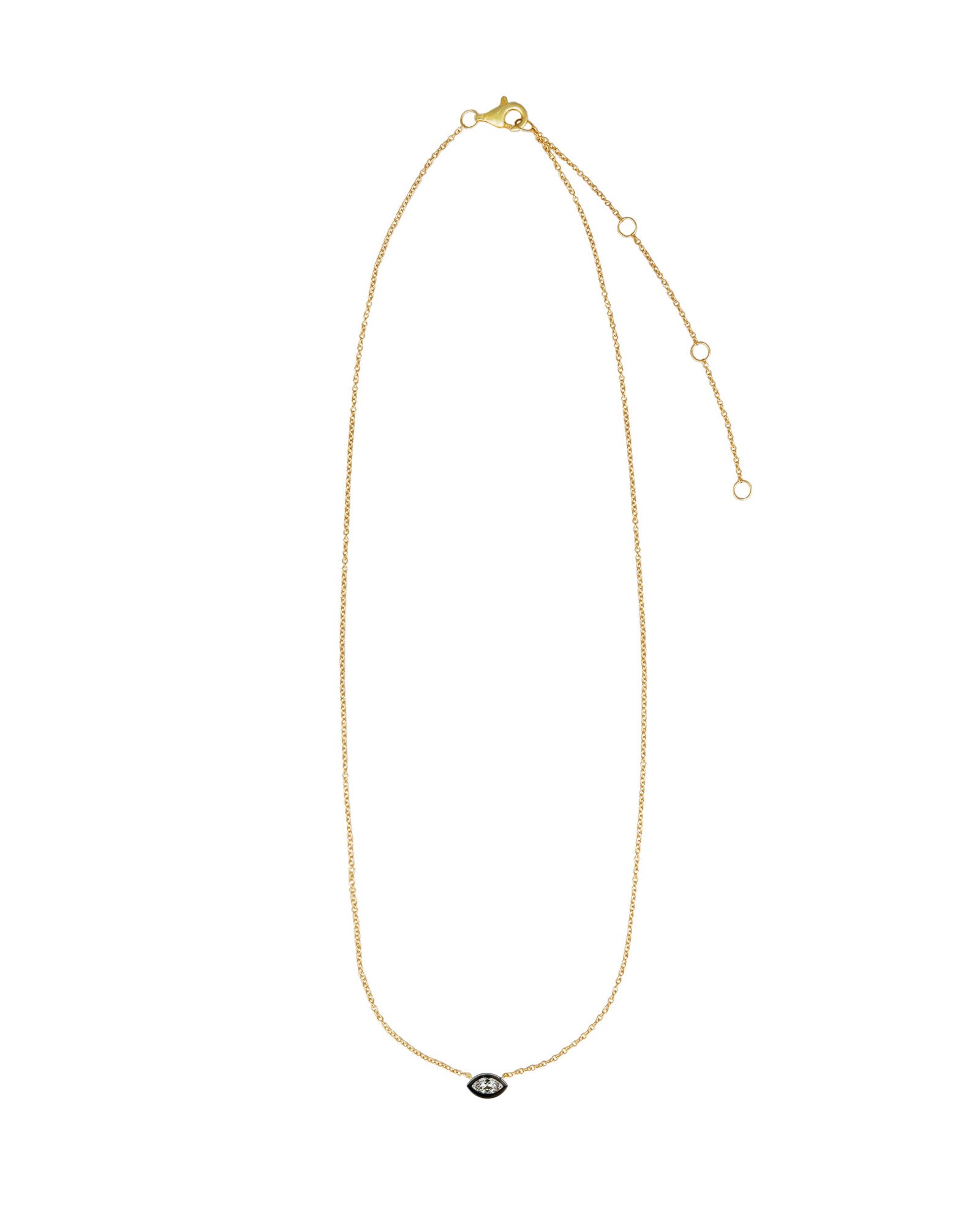 Goldhive-Evil Eye Marquise Necklace-Blue Ruby Jewellery-Vancouver Canada