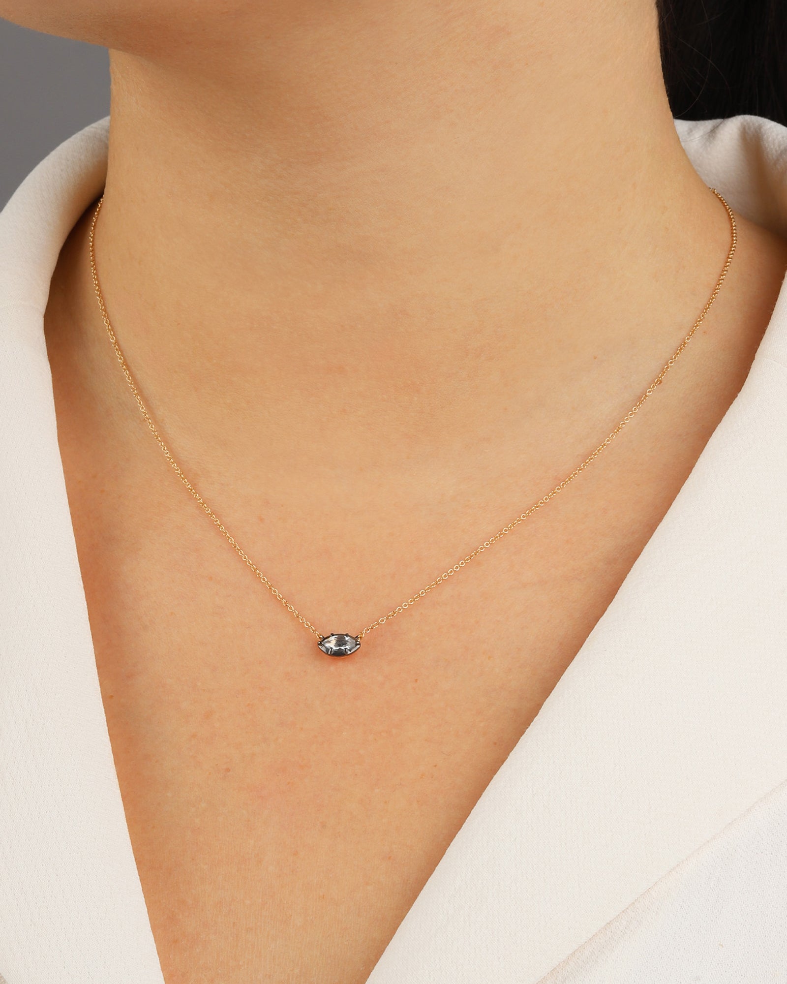 Goldhive-Evil Eye Marquise Necklace-Blue Ruby Jewellery-Vancouver Canada