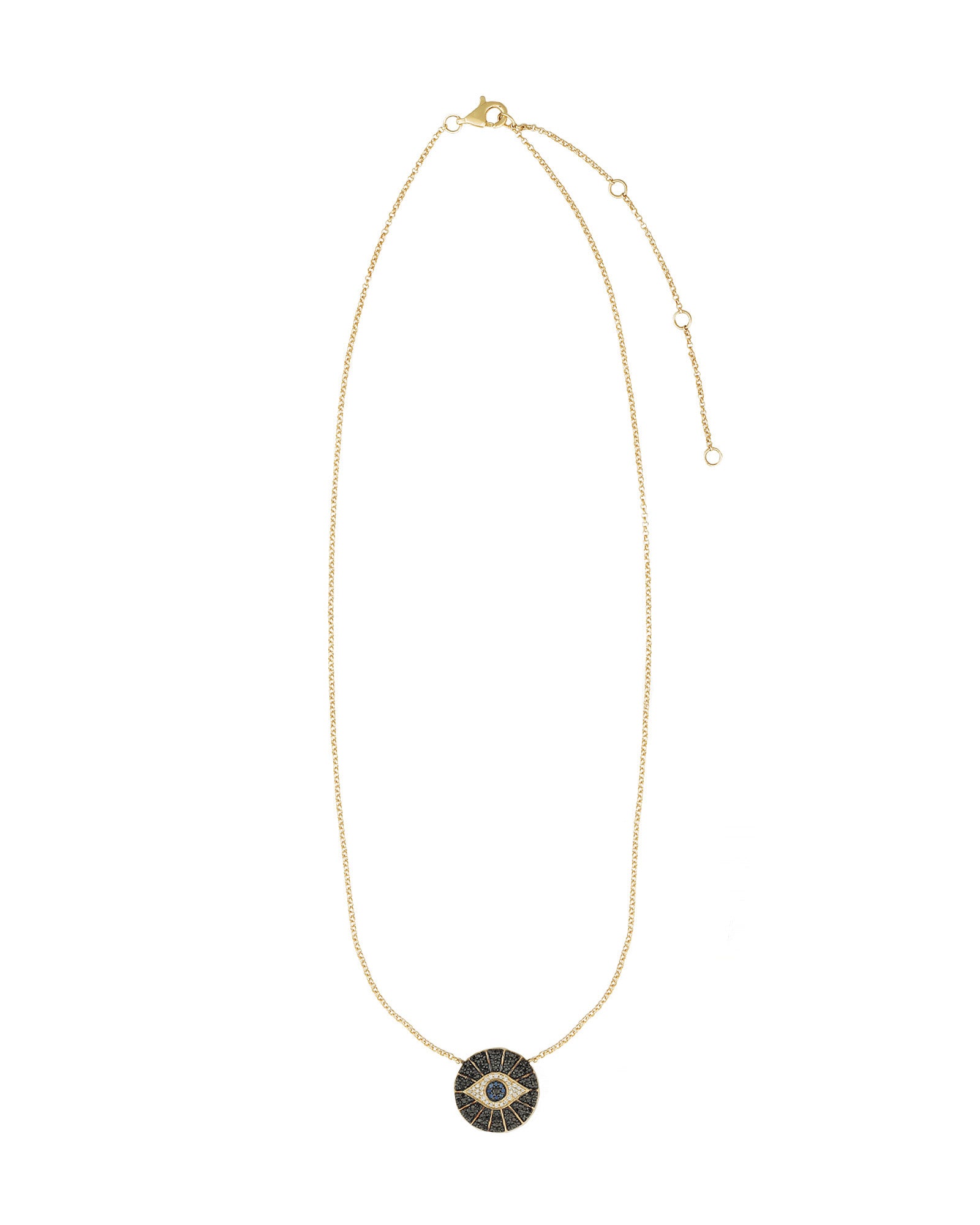 Goldhive-Evil Eye Sunburst Necklace-Blue Ruby Jewellery-Vancouver Canada