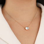 Goldhive-East-West Oval Stone Necklace-Blue Ruby Jewellery-Vancouver Canada