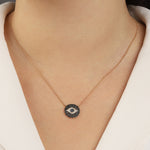 Goldhive-Evil Eye Sunburst Necklace-Blue Ruby Jewellery-Vancouver Canada