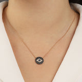 Goldhive-Evil Eye Sunburst Necklace-Blue Ruby Jewellery-Vancouver Canada