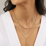 Goldhive-Diamond Bezel Lariat-Necklaces-Blue Ruby Jewellery-Vancouver Canada