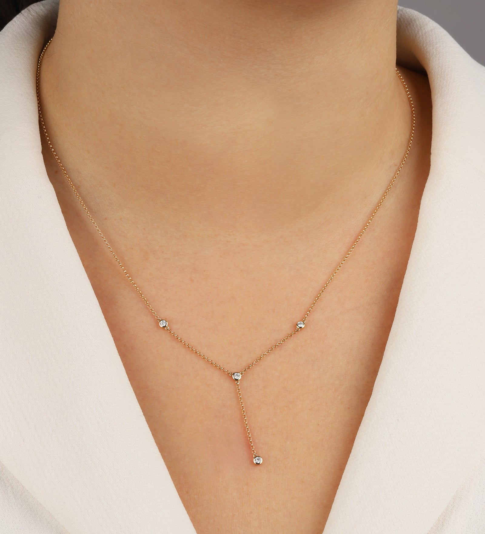 Goldhive-Diamond Bezel Lariat-Blue Ruby Jewellery-Vancouver Canada