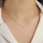 Goldhive-Evil Eye Solitaire Diamond Necklace-Blue Ruby Jewellery-Vancouver Canada