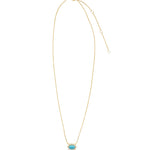 Goldhive-Spiked Stone Oval Necklace-Blue Ruby Jewellery-Vancouver Canada