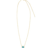 Goldhive-Spiked Stone Oval Necklace-Blue Ruby Jewellery-Vancouver Canada