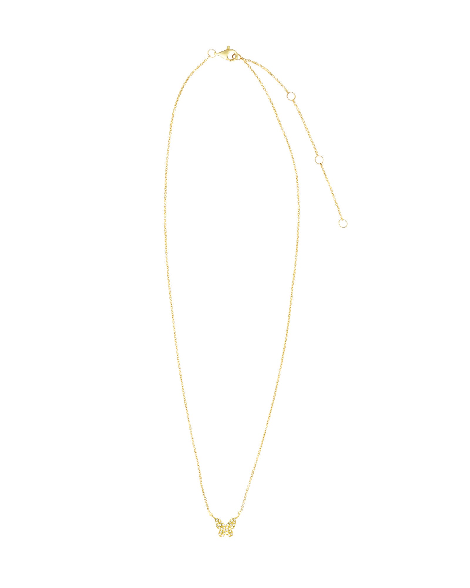 Goldhive-Butterfly Pavé Diamond Necklace-Necklaces-Blue Ruby Jewellery-Vancouver Canada