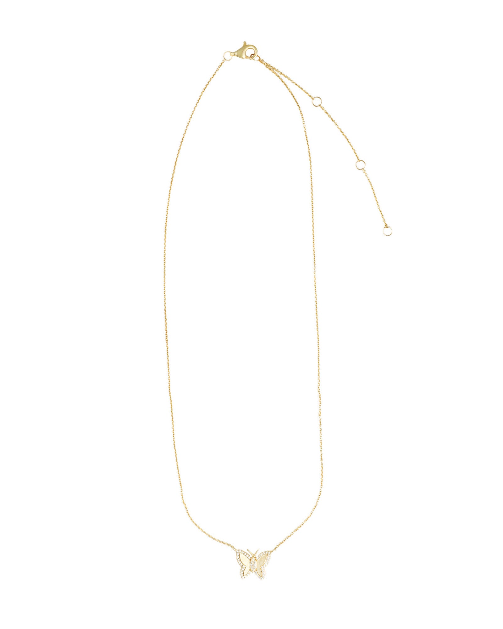 Goldhive-Pavé Outline Butterfly Necklace-Necklaces-Blue Ruby Jewellery-Vancouver Canada