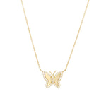Goldhive-Pavé Outline Butterfly Necklace-Necklaces-Blue Ruby Jewellery-Vancouver Canada