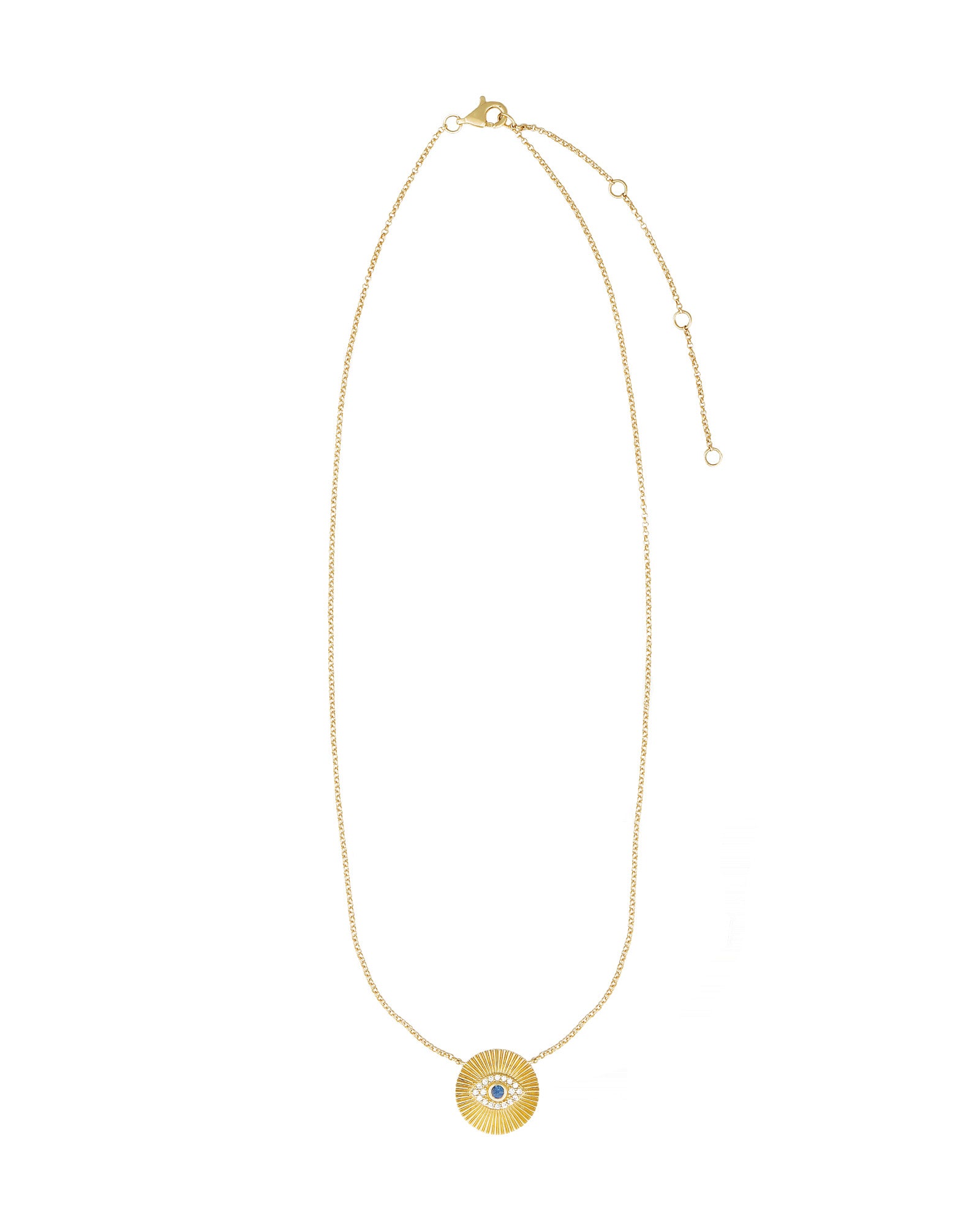 Goldhive-Radiant Evil Eye Necklace-Blue Ruby Jewellery-Vancouver Canada