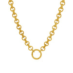 Goldhive-Ring Charm Holder Necklace-Necklaces-14k Yellow Gold-Blue Ruby Jewellery-Vancouver Canada