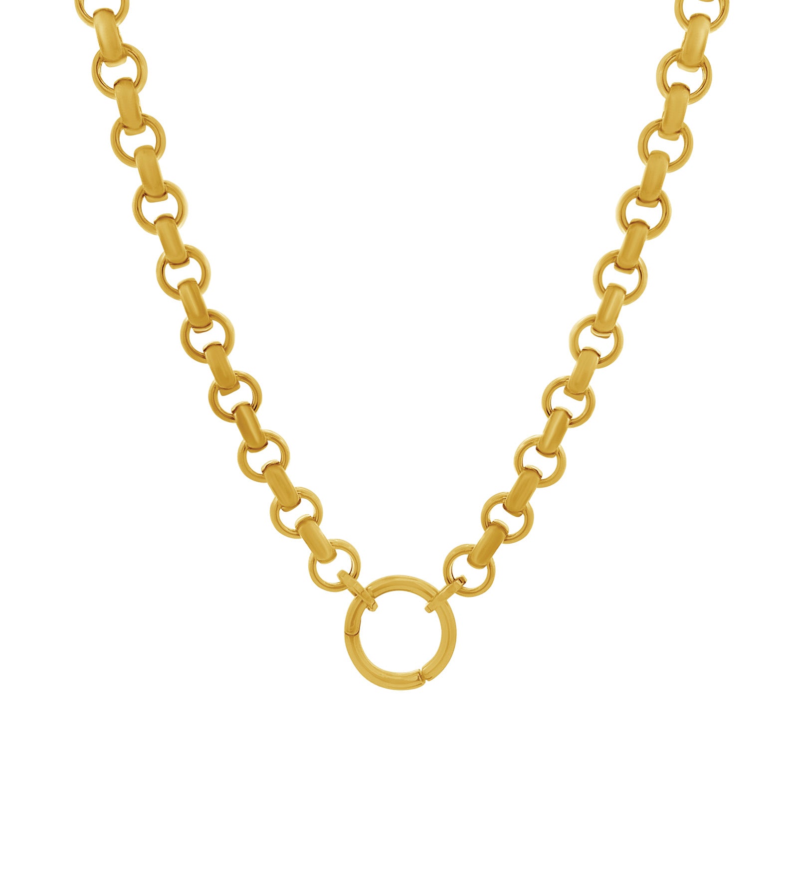 Goldhive-Ring Charm Holder Necklace-Necklaces-14k Yellow Gold-Blue Ruby Jewellery-Vancouver Canada