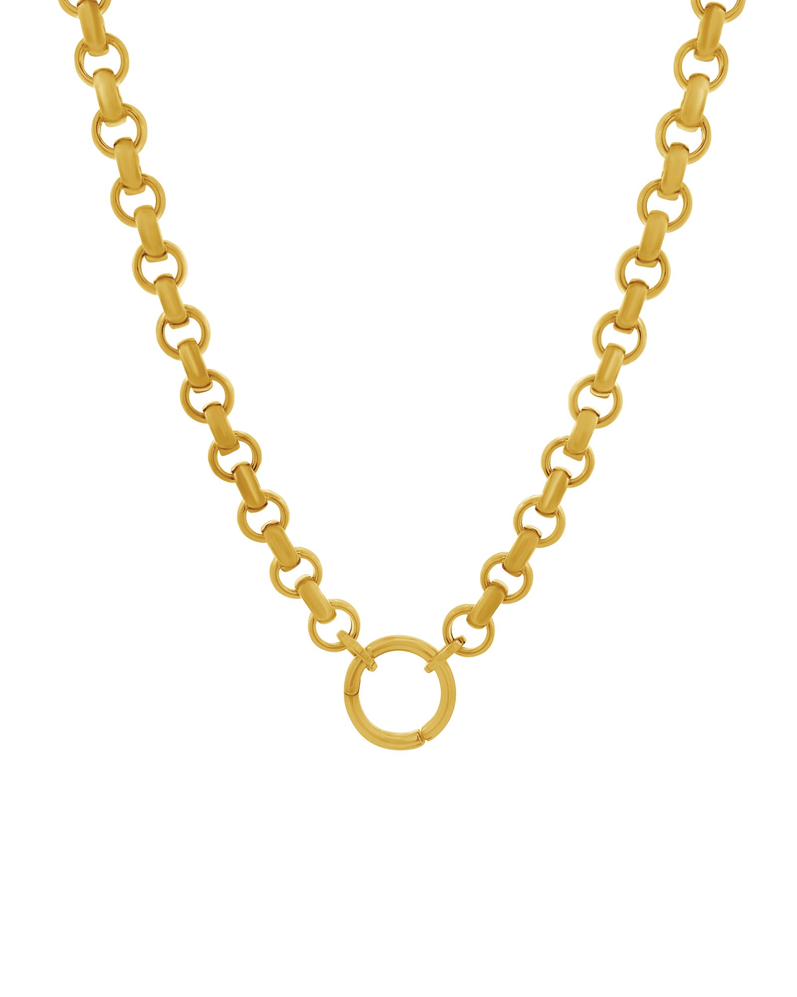 Goldhive-Ring Charm Holder Necklace-Necklaces-14k Yellow Gold-Blue Ruby Jewellery-Vancouver Canada