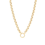 Goldhive-Ring Charm Holder Necklace-Necklaces-14k Yellow Gold-Blue Ruby Jewellery-Vancouver Canada
