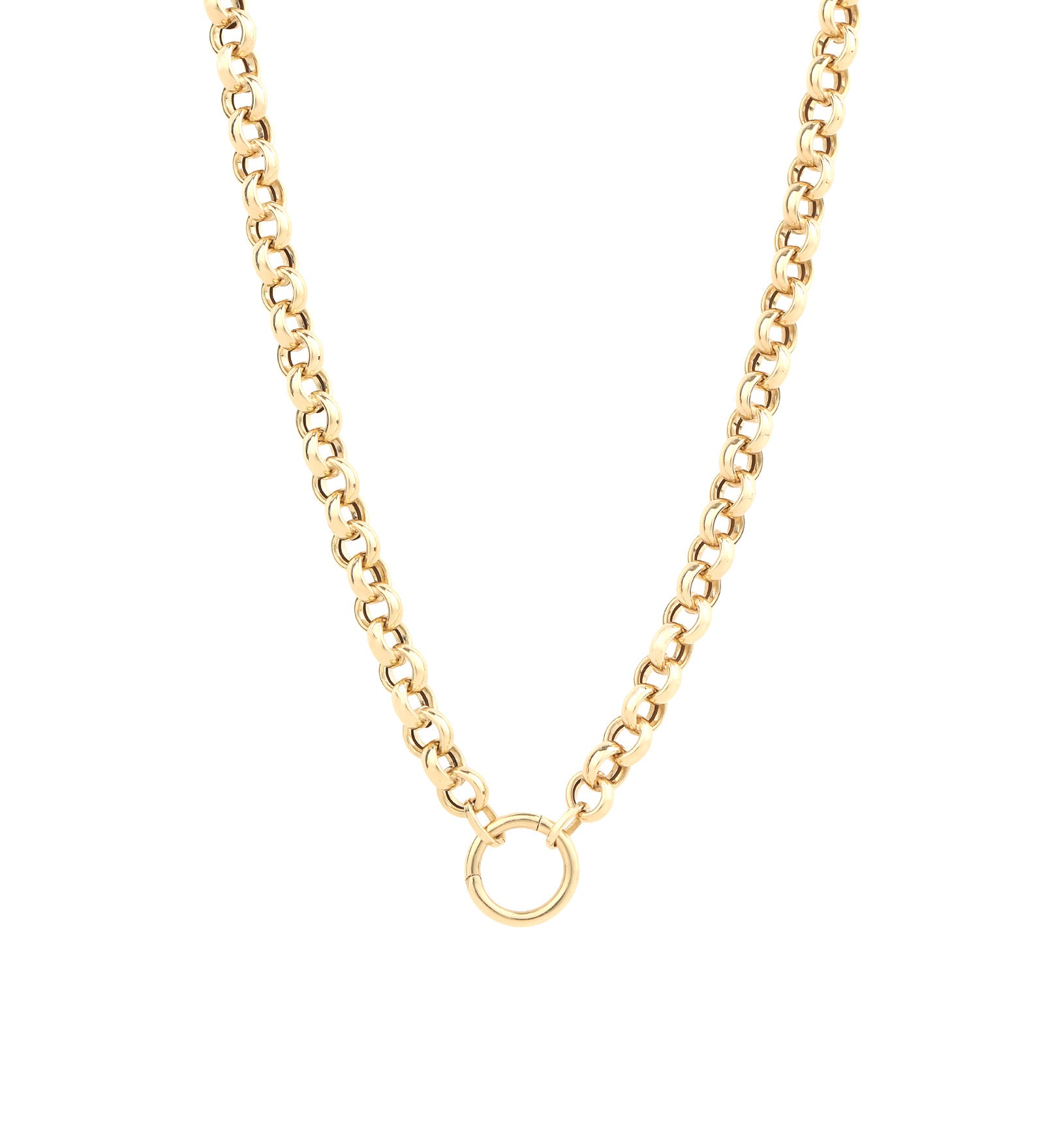 Goldhive-Ring Charm Holder Necklace-Necklaces-14k Yellow Gold-Blue Ruby Jewellery-Vancouver Canada