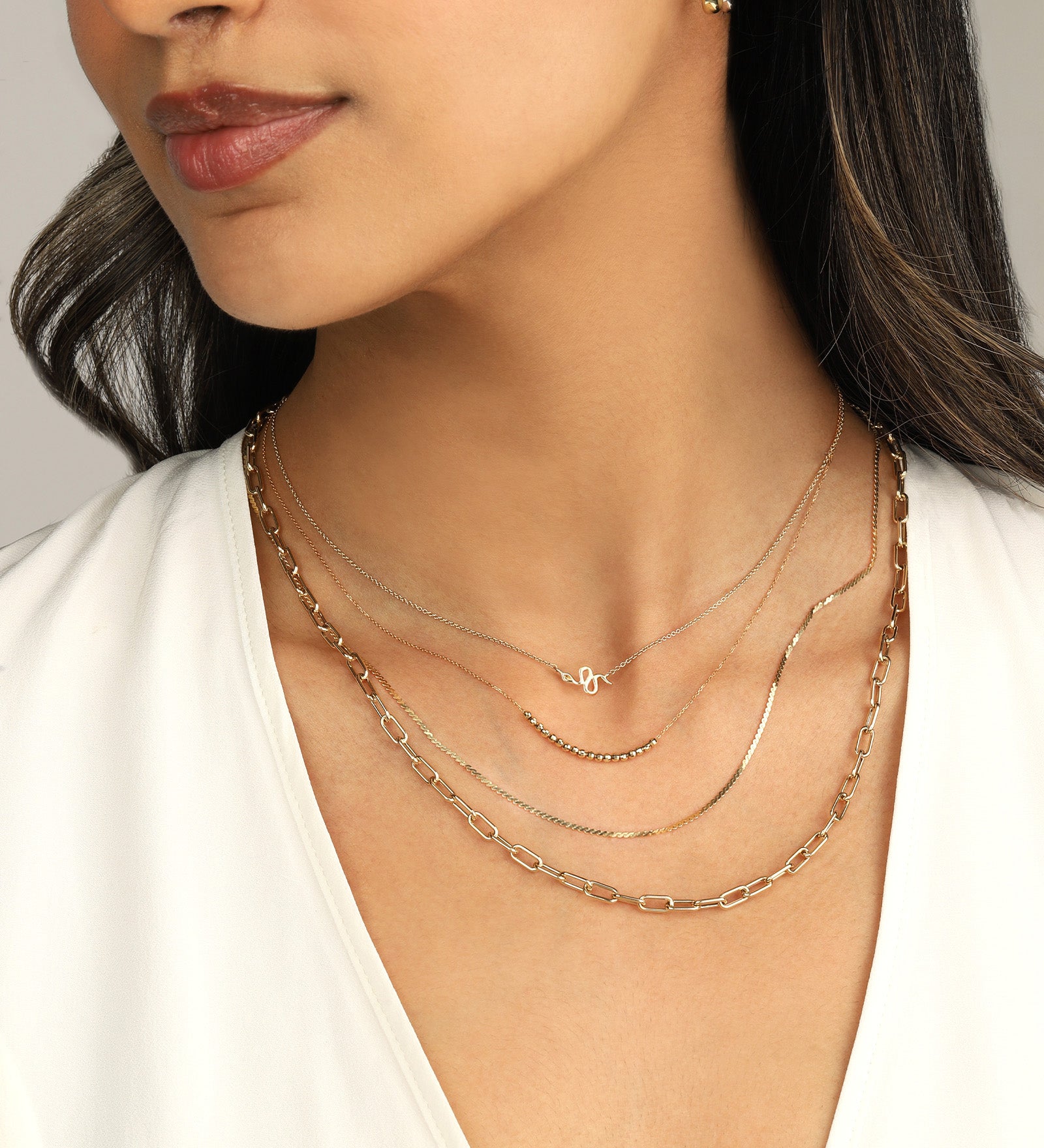 Goldhive-Small Paperclip Chain Necklace-Necklaces-Blue Ruby Jewellery-Vancouver Canada