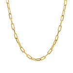 Goldhive-Small Paperclip Chain Necklace-Necklaces-14k Yellow Gold-Blue Ruby Jewellery-Vancouver Canada