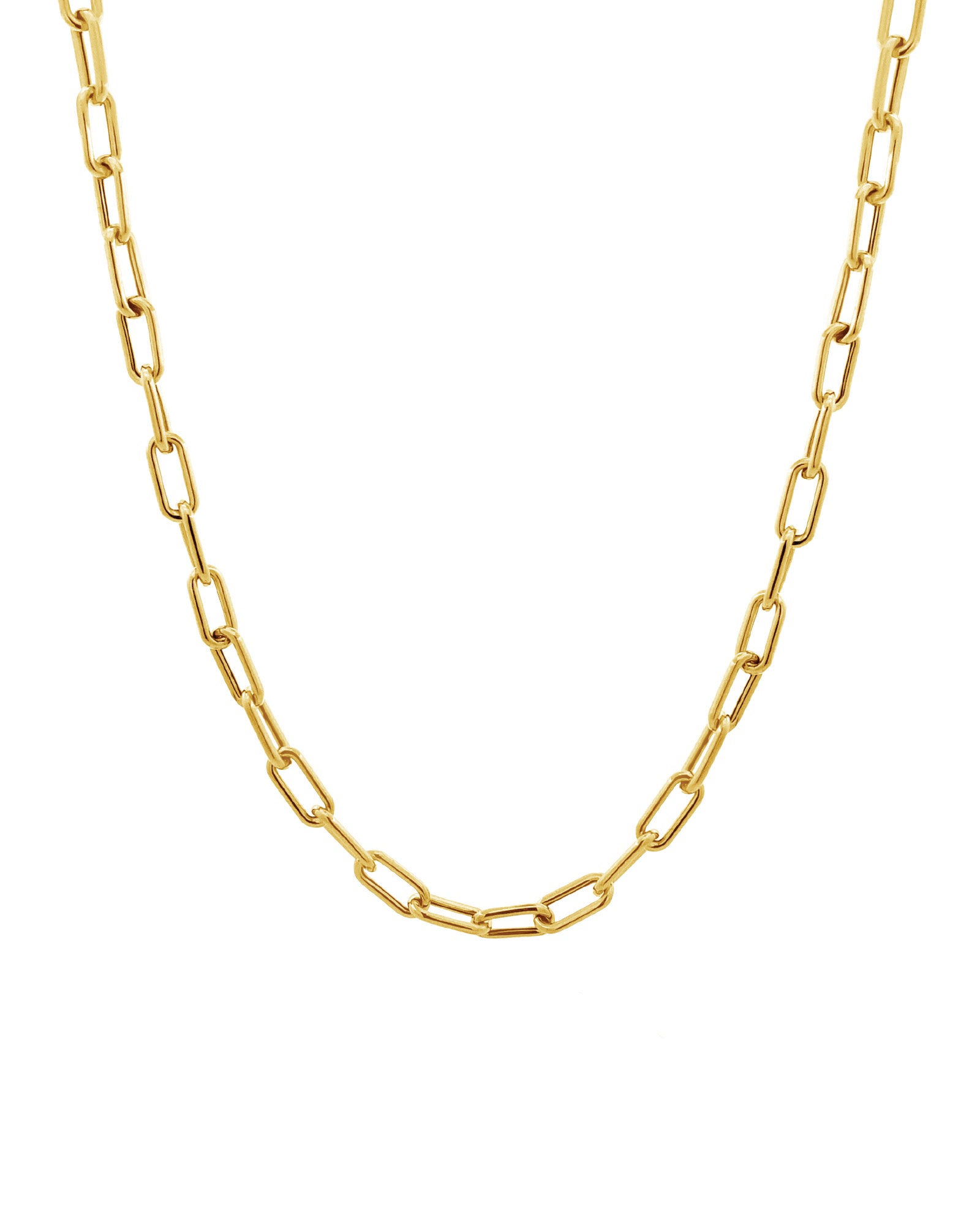 Goldhive-Small Paperclip Chain Necklace-Necklaces-14k Yellow Gold-Blue Ruby Jewellery-Vancouver Canada