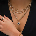 Goldhive-Pavé Evil Eye Hook Bangle-Bracelets-Blue Ruby Jewellery-Vancouver Canada