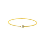 Goldhive-Solitaire Bezel Hook Bangle-14k Yellow Gold, Diamond-Blue Ruby Jewellery-Vancouver Canada