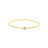 Goldhive-Solitaire Bezel Hook Bangle-14k Yellow Gold, Diamond-Blue Ruby Jewellery-Vancouver Canada