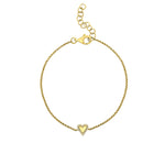 Goldhive-Heart Diamond Outline Bracelet-Blue Ruby Jewellery-Vancouver Canada