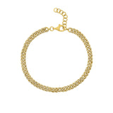 Goldhive-Diamond Curb Chain Bracelet-Necklaces-14k Yellow Gold, Diamond-Blue Ruby Jewellery-Vancouver Canada