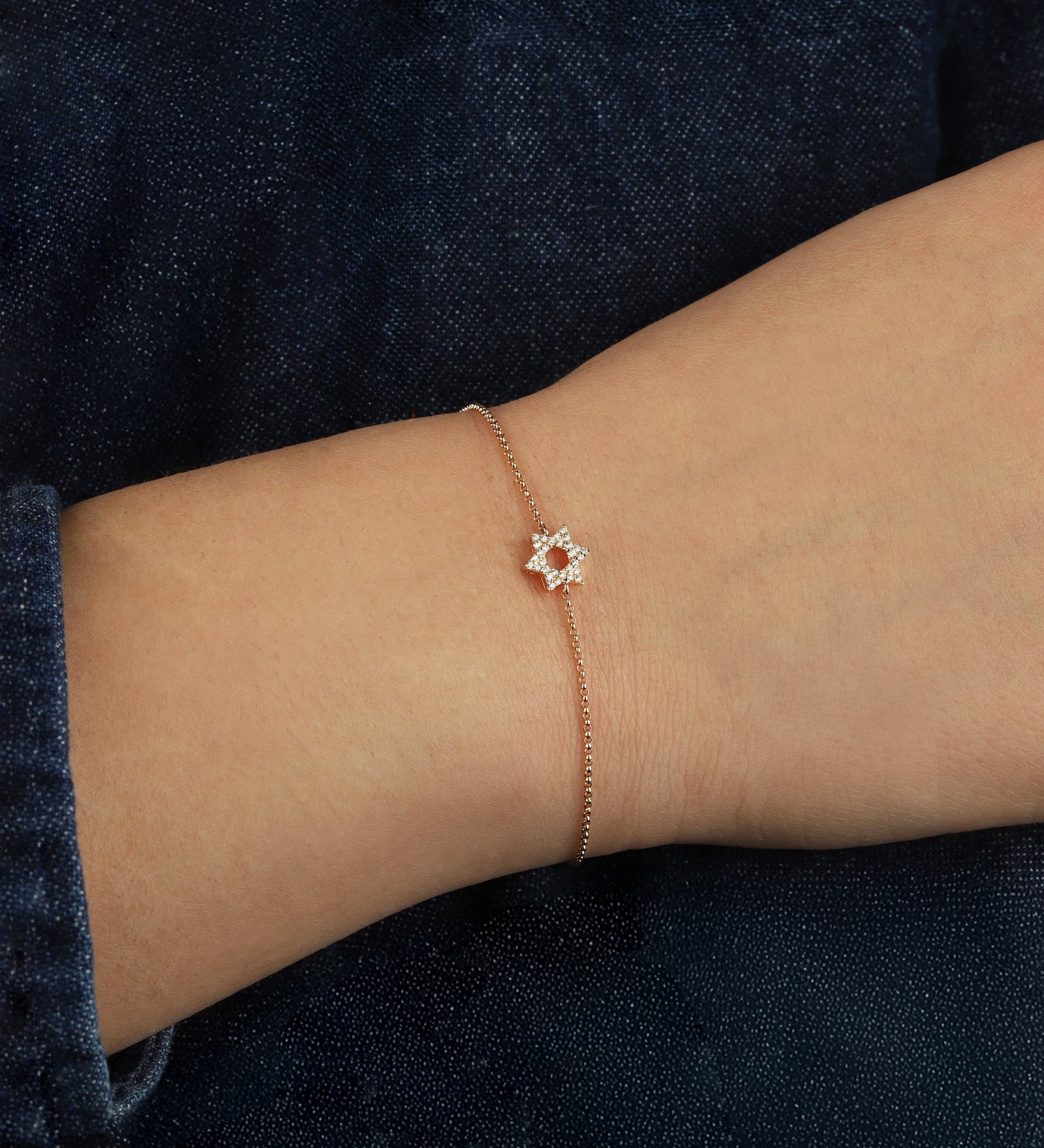 Goldhive-Star of David Diamond Bracelet-Bracelets-Blue Ruby Jewellery-Vancouver Canada