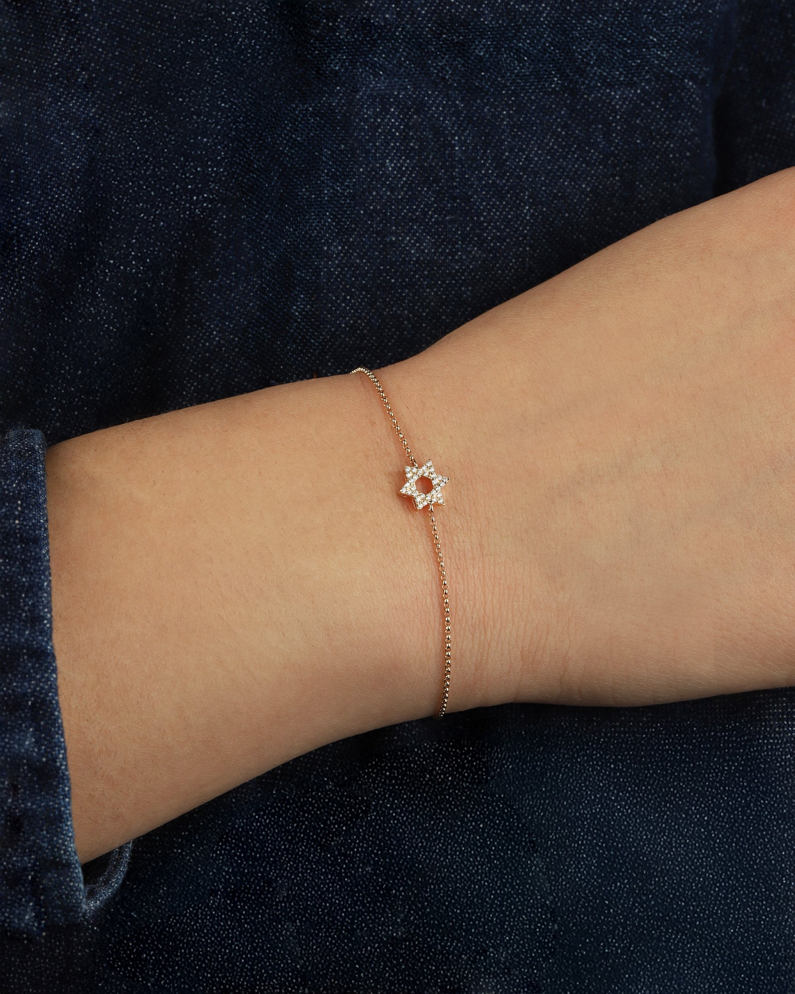 Goldhive-Star of David Diamond Bracelet-Bracelets-Blue Ruby Jewellery-Vancouver Canada