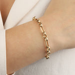 Goldhive-Layered Link Chain Bracelet-Blue Ruby Jewellery-Vancouver Canada