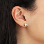 Goldhive-Spike Circle Studs-Blue Ruby Jewellery-Vancouver Canada