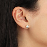 Goldhive-Spike Circle Studs-Blue Ruby Jewellery-Vancouver Canada