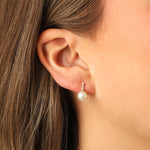 Goldhive-Pearl Drop Diamond Bar Studs-Earrings-Blue Ruby Jewellery-Vancouver Canada