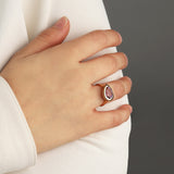 Goldhive-Teardrop Stone Ring-Rings-Blue Ruby Jewellery-Vancouver Canada