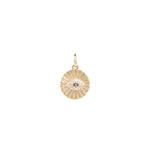 Goldhive-Sunray Evil Eye Charm-Necklaces-14k Yellow Gold, Diamond, Sapphire-Blue Ruby Jewellery-Vancouver Canada