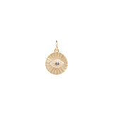 Goldhive-Sunray Evil Eye Charm-Necklaces-14k Yellow Gold, Diamond, Sapphire-Blue Ruby Jewellery-Vancouver Canada