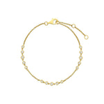 Goldhive-Multi Diamond Bezel Bracelet-Bracelets-14k Yellow Gold, Diamond-Blue Ruby Jewellery-Vancouver Canada